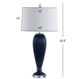 Delphine 32.5" Glass/Crystal LED Table Lamp - JONATHAN Y