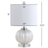 Pearl 17.5" Glass/Crystal LED Table Lamp - JONATHAN Y