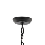 Glendale 6.75" Farmhouse Industrial Iron/Glass Outdoor LED Pendant - JONATHAN Y