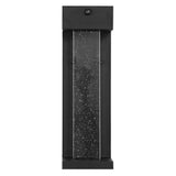 Miranda 5.13" Modern Industrial Iron/Glass Seeded Glass with Dusk-to-Dawn Sensor Integrated LED Outdoor Sconce - JONATHAN Y