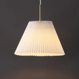 Alden 14.25" 1-Light Classic French Country Iron LED Pendant with Pleated Shade - JONATHAN Y