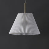 Alden 14.25" 1-Light Classic French Country Iron LED Pendant with Pleated Shade - JONATHAN Y
