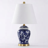 Penelope Chinoiserie Table Lamp Navy/White – OFF