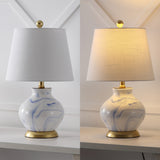 Holly 20.5" Marbleized Ceramic LED Table Lamp