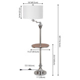 Cora 60" Metal/Glass LED Side and Floor Lamp