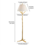 Arbor 63.5" Faux Bois Resin LED Floor Lamp Gold Leaf – DIM