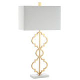 Selina 32" Iron Ogee Trellis Modern LED Table Lamp - JONATHAN Y