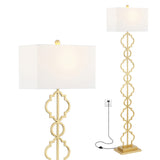 Selina 64.5" Iron Ogee Trellis Modern LED Floor Lamp