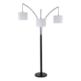 Barrie 78.5" Mid-Century Modern Head-Adjustable Iron LED Arc Floor Lamp - JONATHAN Y