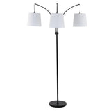 Sylva 72.5" Mid-Century Modern Head-Adjustable Iron LED Arc Floor Lamp - JONATHAN Y