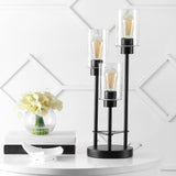 Axel Modern 20.5" Iron/Seeded Glass Modern Industrial LED Table Lamp