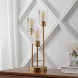 Axel Modern 20.5" Iron/Seeded Glass Modern Industrial LED Table Lamp