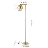 Eva 58.5" Modern Contemporary Iron LED Floor Lamp