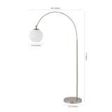 Nora 71" Coastal Vintage Iron LED Floor Lamp