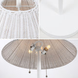 Nando 61" Coastal Bohemian Iron/Rattan LED Floor Lamp with Pull-Chain