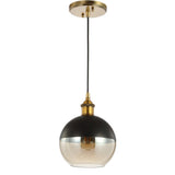 Nixon 7.5" Adjustable Drop Globe Metal/Glass LED Pendant - JONATHAN Y