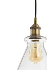 Goldwater 7.5" Adjustable Drop Metal/Glass LED Pendant - JONATHAN Y