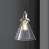 Goldwater 7.5" Adjustable Drop Metal/Glass LED Pendant - JONATHAN Y