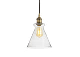 Goldwater 7.5" Adjustable Drop Metal/Glass LED Pendant - JONATHAN Y