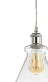 Goldwater 7.5" Adjustable Drop Metal/Glass LED Pendant - JONATHAN Y