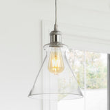 Goldwater 7.5" Adjustable Drop Metal/Glass LED Pendant - JONATHAN Y