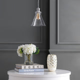 Goldwater 7.5" Adjustable Drop Metal/Glass LED Pendant - JONATHAN Y