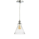 Goldwater 7.5" Adjustable Drop Metal/Glass LED Pendant - JONATHAN Y
