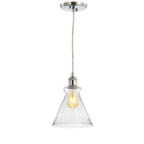 Goldwater 7.5" Adjustable Drop Metal/Glass LED Pendant - JONATHAN Y