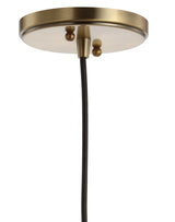 Wyatt 9.5" Adjustable Drop Pharmacy Metal/Glass LED Pendant - JONATHAN Y