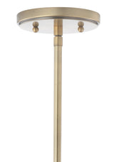 Kurtz School House Adjustable Drop Metal/Glass LED Pendant - JONATHAN Y