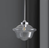 Kurtz School House Adjustable Drop Metal/Glass LED Pendant