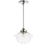 Kurtz School House Adjustable Drop Metal/Glass LED Pendant