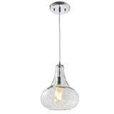 Ferano 9" Adjustable Metal/Glass LED Pendant - JONATHAN Y