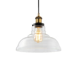 Litchfield 11" Farmhouse Metal/Glass LED Pendant - JONATHAN Y
