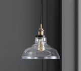 Litchfield 11" Farmhouse Metal/Glass LED Pendant - JONATHAN Y