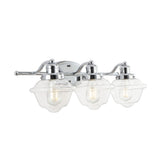 Orleans Iron/Glass schoolhouse LED Vanity Light - JONATHAN Y