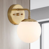 Louis Parisian Globe Metal/Frosted Glass Modern Contemporary LED Vanity