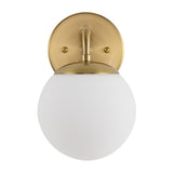 Louis Parisian Globe Metal/Frosted Glass Modern Contemporary LED Vanity