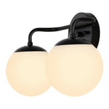 Louis Parisian Globe Metal/Frosted Glass Modern Contemporary LED Vanity