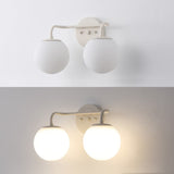 Louis Parisian Globe Metal/Frosted Glass Modern Contemporary LED Vanity