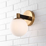 Modernist Globe Metal/Frosted Glass Modern Contemporary LED Vanity