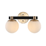 Modernist Globe Metal/Frosted Glass Modern Contemporary LED Vanity