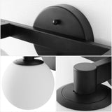 Modernist Globe Metal/Frosted Glass Modern Contemporary LED Vanity