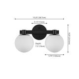Modernist Globe Metal/Frosted Glass Modern Contemporary LED Vanity
