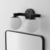 Modernist Globe Metal/Frosted Glass Modern Contemporary LED Vanity