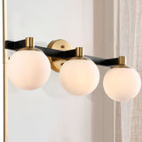Modernist Globe Metal/Frosted Glass Modern Contemporary LED Vanity