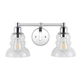 Manhattan Vintage Metal/Glass Industrial Rustic LED Vanity - JONATHAN Y