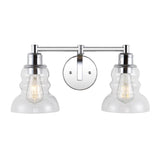Manhattan Vintage Metal/Glass Industrial Rustic LED Vanity - JONATHAN Y