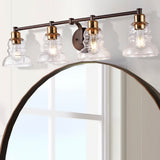 Manhattan Vintage Metal/Glass Industrial Rustic LED Vanity