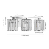 Coco Prism Vintage Metal/Glass Classic Glam LED Vanity Light - JONATHAN Y